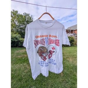 Vintage 1994 Orange Bowl Florida State vs Nebraska T Shirt XL